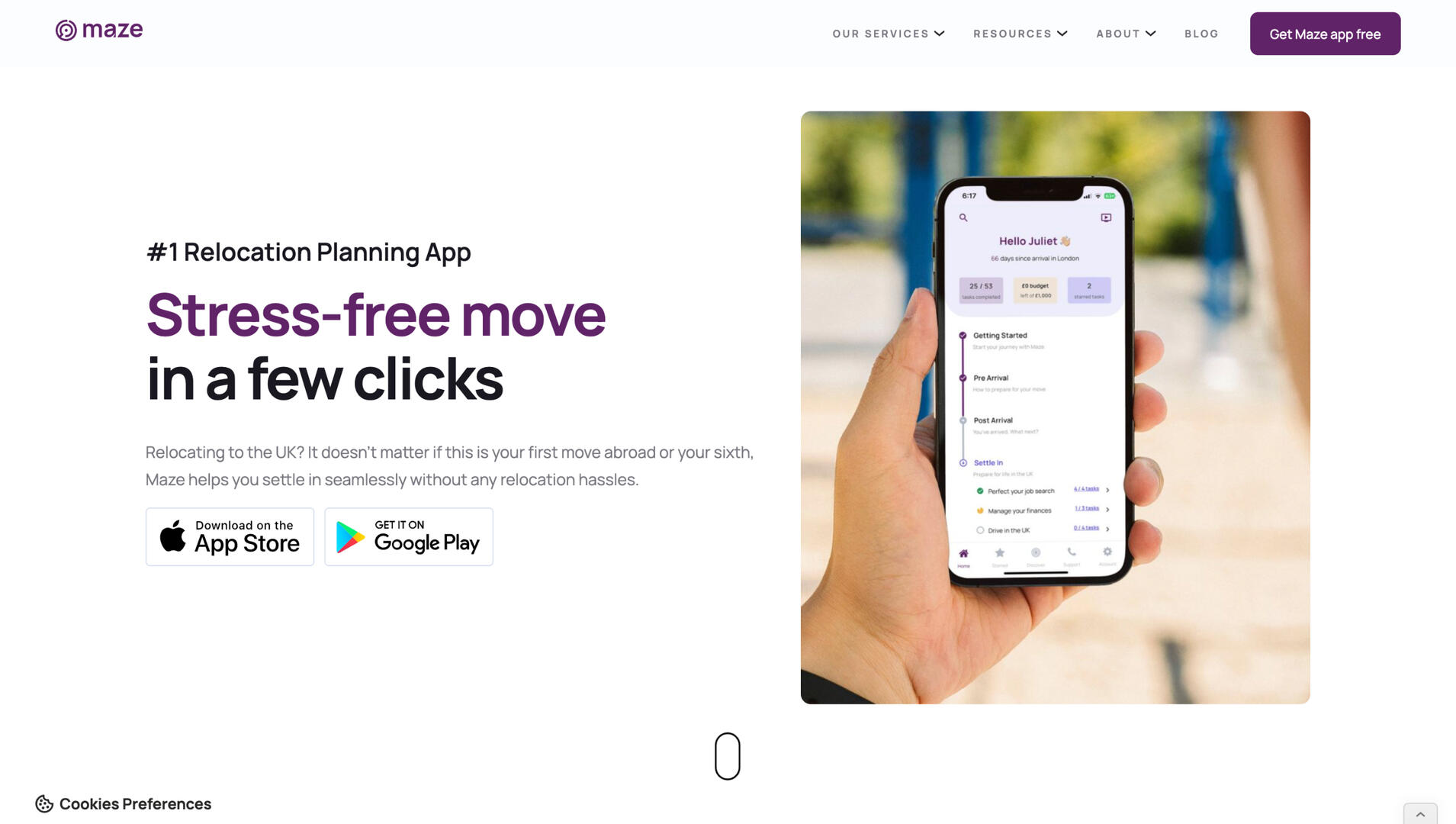 Maze website • Built with Webflow